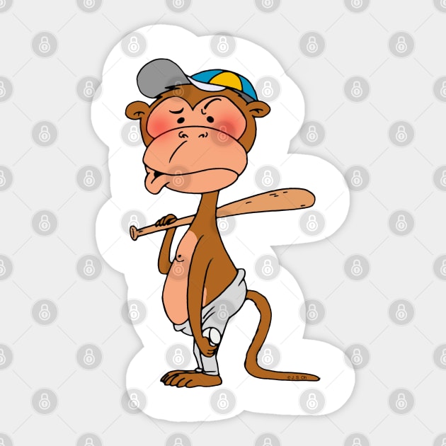 cool baseball monkey